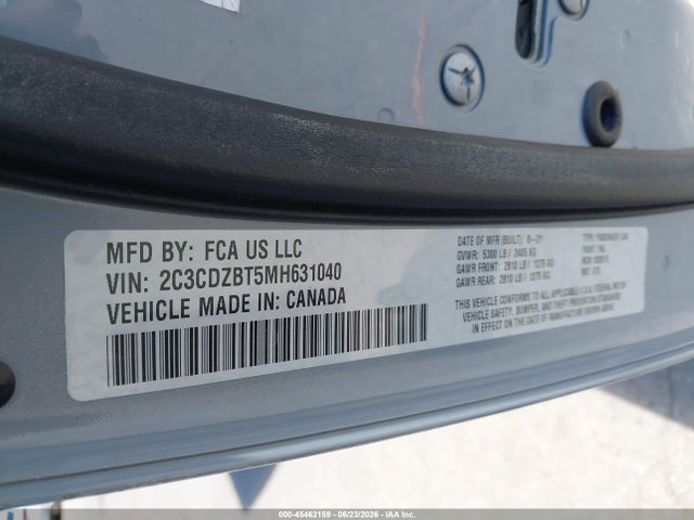 2C3CDZBT5MH631040 Dodge Challenger R/t