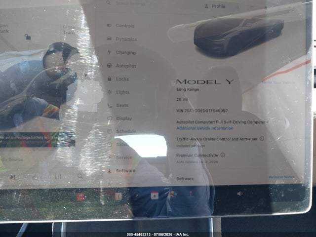 2026 Tesla Model Y Premium Rear-wheel Drive/standard Rear-wheel Drive მანქანა იყიდება აუქციონზე, vin: 7SAYGDED0TF549997, აუქციონის ნომერი: 45462213