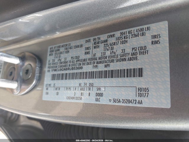 Ford Escape Active 2024 1FMCU9GN8RUB53699 Image 9