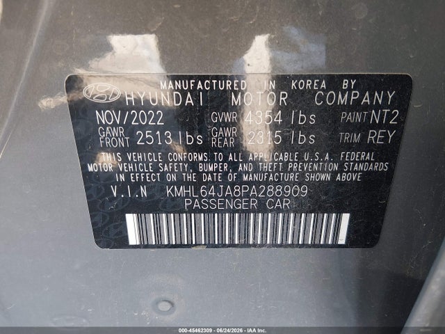 Hyundai SONATA SEL 2023 KMHL64JA8PA288909 Image 9