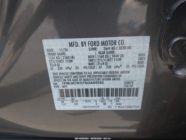 Ford Explorer St-line 2025 1FMUK7KH7SGA95542 Image 9