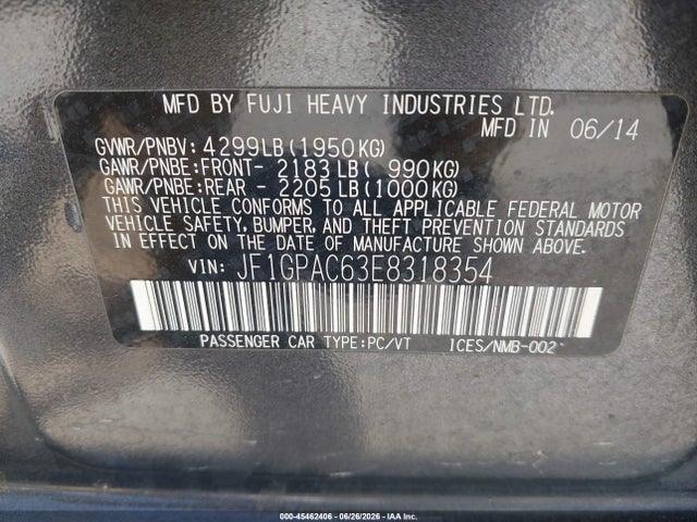 Subaru Impreza 2.0i Premium 2014 JF1GPAC63E8318354 Image 9