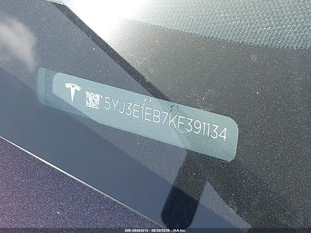 Aukcja sprzedaży 2019 Tesla Model 3 Long Range/performance, vin: 5YJ3E1EB7KF391134, numer aukcji: 45462415