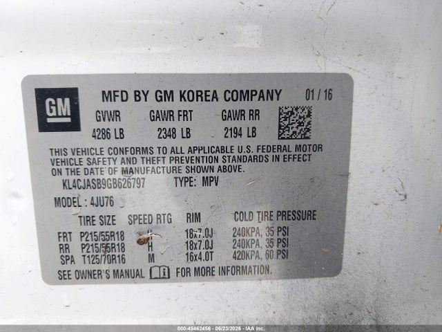 Buick Encore 2016 KL4CJASB9GB626797 Image 9