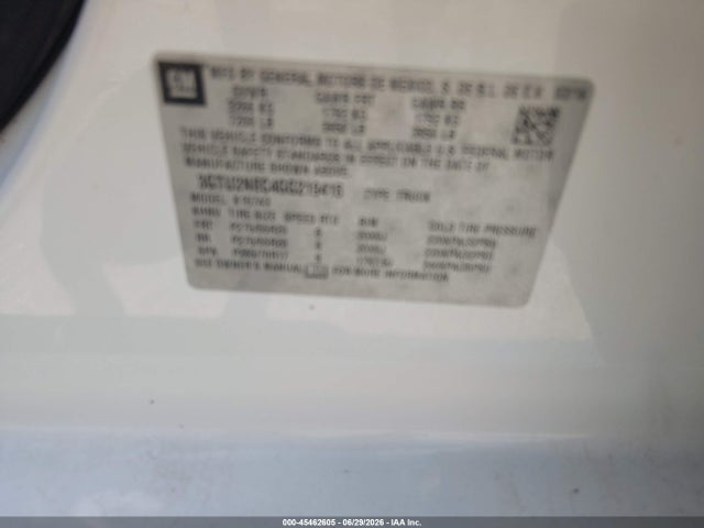 45462605 :رقم المزاد ، 3GTU2NEC4GG219416 vin ، 2016 Gmc Sierra 1500 Slt مزاد بيع