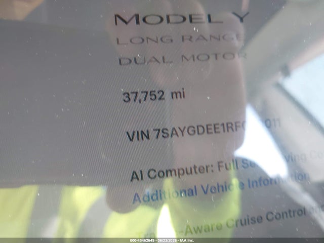 Aukcja sprzedaży 2024 Tesla Model Y Long Range Dual Motor All-wheel Drive, vin: 7SAYGDEE1RF060011, numer aukcji: 45462649