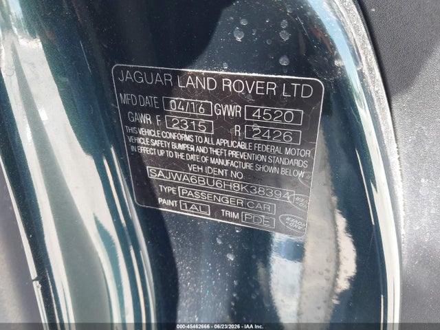 SAJWA6BU6H8K38394 Jaguar F-type S/s British Design Edition