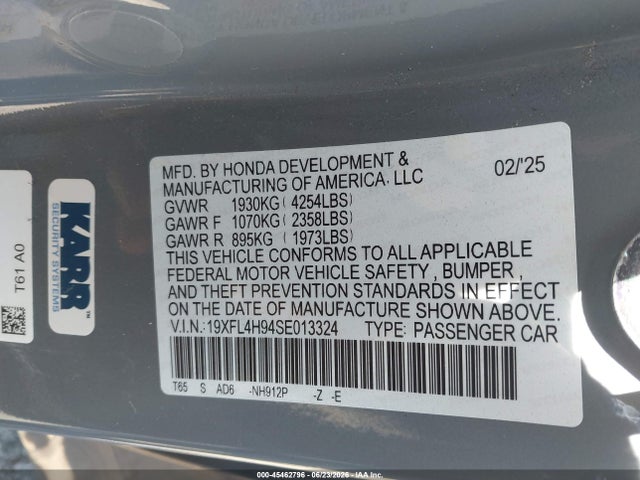 19XFL4H94SE013324 Honda Civic Hybrid Sport Touring
