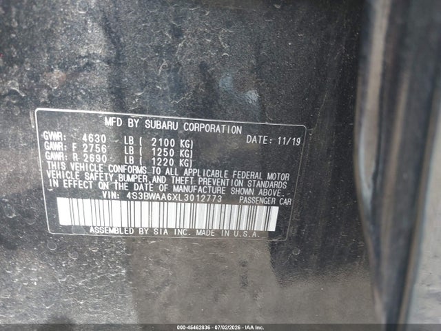 4S3BWAA6XL3012773 Subaru Legacy