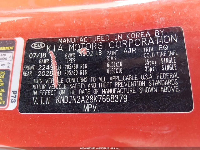 KIA Soul 2019 KNDJN2A28K7668379 Image 9