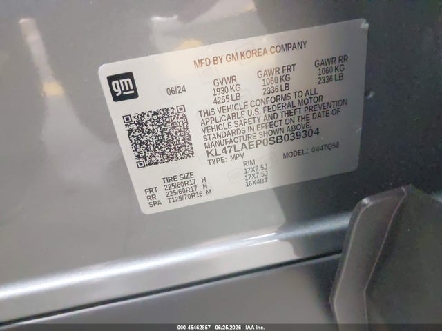 45462857 :رقم المزاد ، KL47LAEP0SB039304 vin ، 2025 Buick Envista Preferred Fwd مزاد بيع