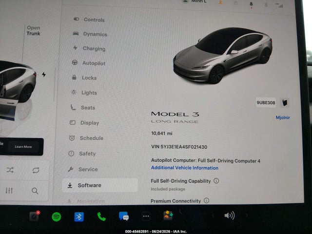 5YJ3E1EA4SF021430 Tesla Model 3 Long Range Rear-wheel Drive/standard Rear-wheel Drive