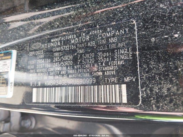 Hyundai Palisade Xrt 2024 KM8R34GE9RU690999 Image 9