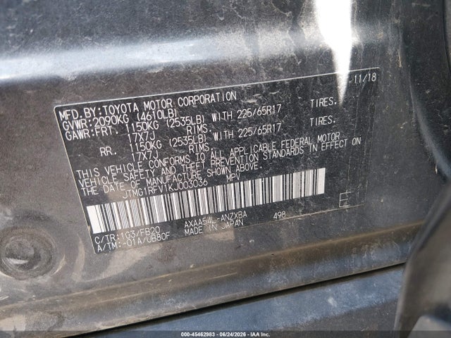 Toyota RAV4 LE 2019 JTMG1RFV1KJ003036 Image 9