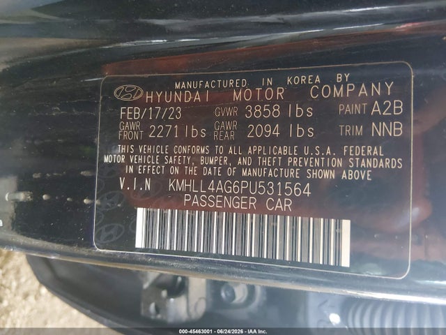 Aukcja sprzedaży 2023 Hyundai Elantra Se, vin: KMHLL4AG6PU531564, numer aukcji: 45463001