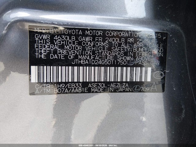 Продаж на аукціоні авто 2016 Lexus Is 200t, vin: JTHBA1D24G5011750, номер лоту: 45463301
