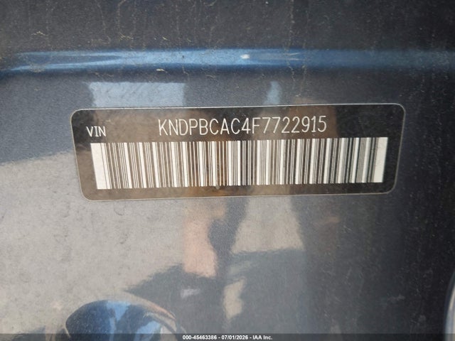 2015 Kia Sportage Lx მანქანა იყიდება აუქციონზე, vin: KNDPBCAC4F7722915, აუქციონის ნომერი: 45463386