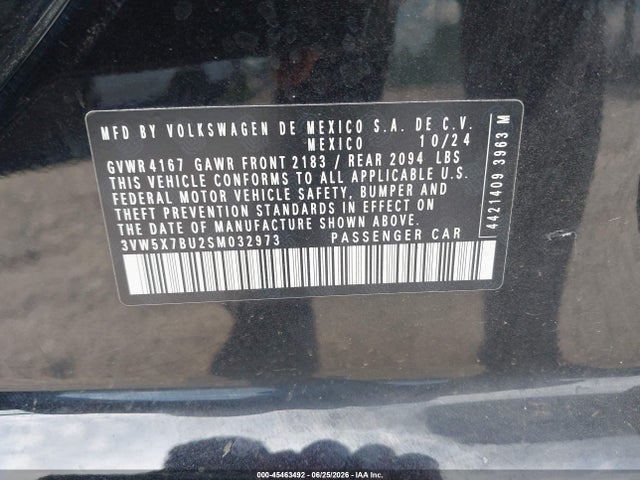 3VW5X7BU2SM032973 Volkswagen Jetta 1.5t S