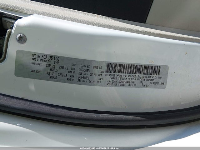 Chrysler Pacifica Limited 2018 2C4RC1GG0JR263409 Image 9