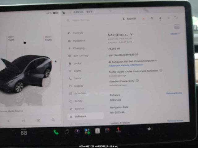 Aukcja sprzedaży 2023 Tesla Model Y Awd/long Range Dual Motor All-wheel Drive, vin: 7SAYGAEE4PF835123, numer aukcji: 45463707