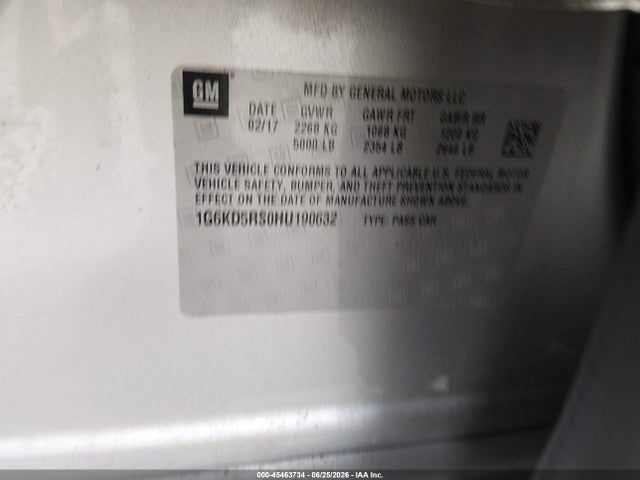 Aukcja sprzedaży 2017 Cadillac Ct6 Luxury, vin: 1G6KD5RS0HU190632, numer aukcji: 45463734