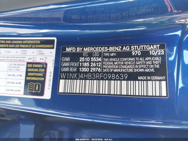 Продаж на аукціоні авто 2024 Mercedes-benz Glc 300 4matic Coupe, vin: W1NKJ4HB3RF098639, номер лоту: 45463767