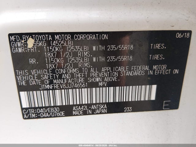 Toyota RAV4 SE 2018 JTMNFREV8JJ746561 Image 9
