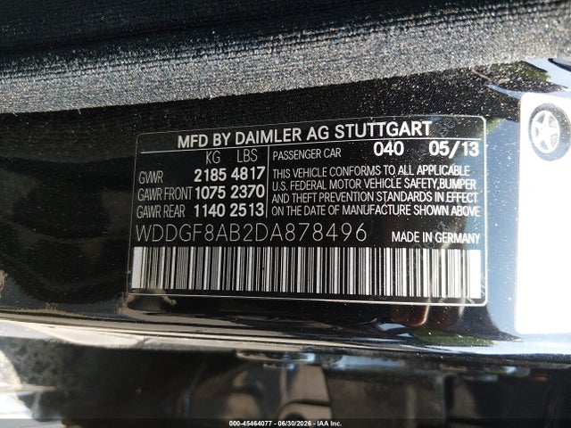 45464077 :رقم المزاد ، WDDGF8AB2DA878496 vin ، 2013 Mercedes-benz C 300 Sport 4matic مزاد بيع