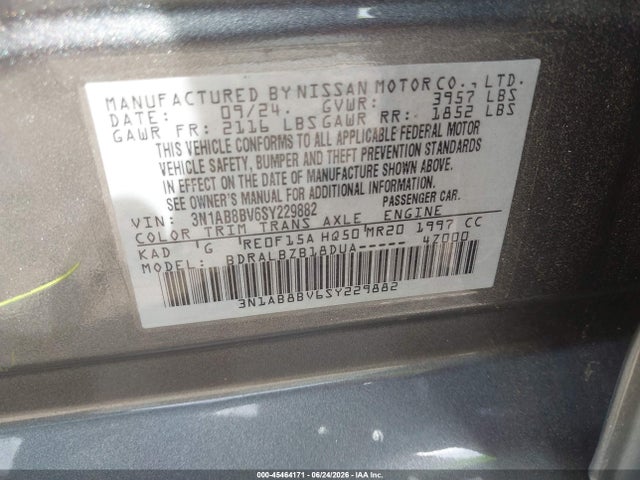 Nissan SENTRA S 2025 3N1AB8BV6SY229882 Image 9