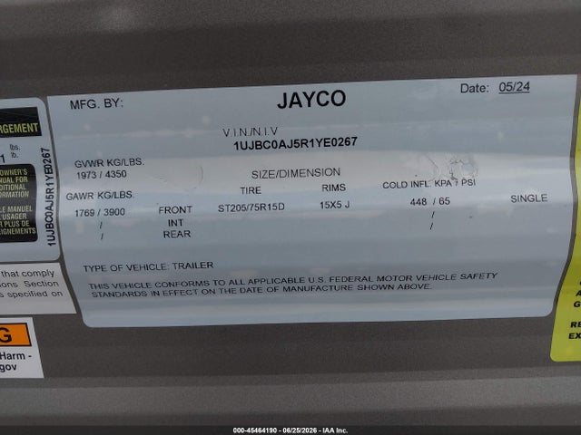 Jayco Jayfl184bh 2024 1UJBC0AJ5R1YE0267 Image 9