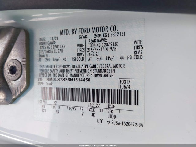 Ford Transit Connect Xl 2022 NM0LS7S26N1514450 Image 9