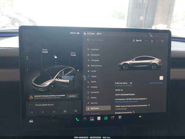 Продажа на аукционе авто 2025 Tesla Model 3 Long Range Rear-wheel Drive/standard Rear-wheel Drive, vin: 5YJ3E1EA6SF925294, номер лота: 45464283