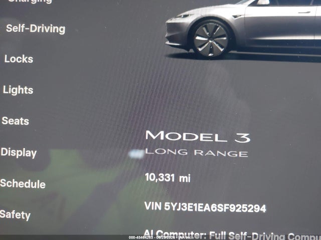 Продажа на аукционе авто 2025 Tesla Model 3 Long Range Rear-wheel Drive/standard Rear-wheel Drive, vin: 5YJ3E1EA6SF925294, номер лота: 45464283