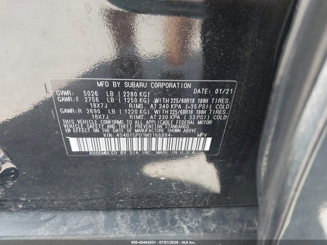 Subaru Outback Touring Xt 2021 4S4BTGPD1M3166884 Image 9