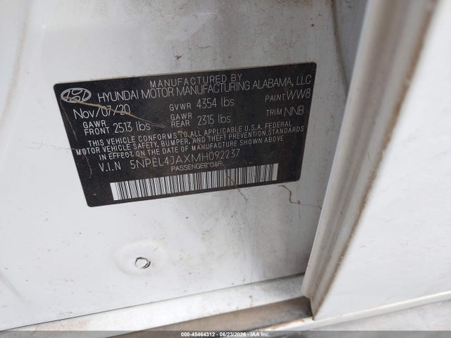 Hyundai SONATA SEL 2021 5NPEL4JAXMH092237 Image 9