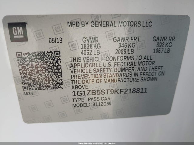 Chevrolet Malibu 1ls 2019 1G1ZB5ST9KF218811 Image 9