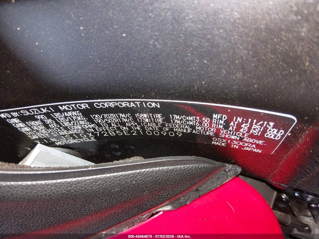 JS1GX72B5E2100909 Suzuki Gsx1300 Ra