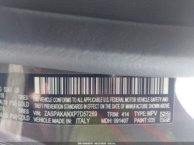 45464679 :رقم المزاد ، ZASPAKANXP7D57289 vin ، 2023 Alfa Romeo Stelvio Sprint Awd مزاد بيع