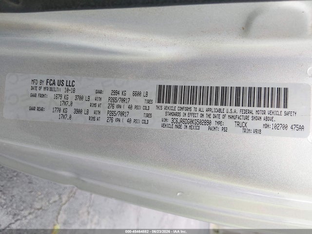 RAM 1500 Classic 2019 3C6JR6DG0KG502890 Image 9