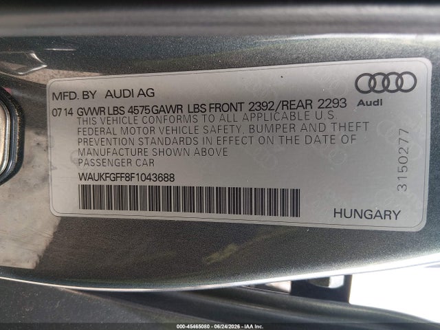 Audi A3 2.0t Premium 2015 WAUKFGFF8F1043688 Image 9