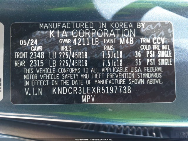 Продаж на аукціоні авто 2024 Kia Niro Ex Touring, vin: KNDCR3LEXR5197738, номер лоту: 45465161