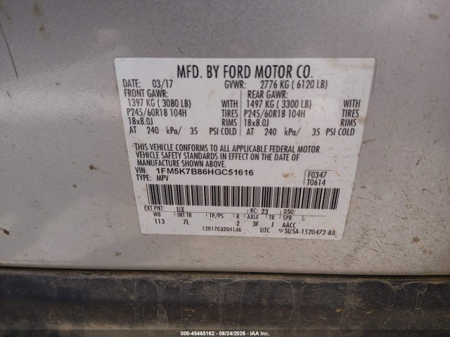 Ford Explorer 2017 1FM5K7B86HGC51616 Image 9