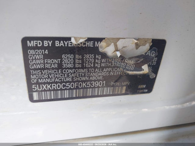 BMW X5 Xdrive35i 2015 5UXKR0C50F0K53901 Image 9