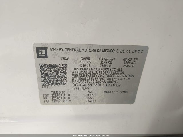 GMC Terrain Awd Slt 2020 3GKALVEV3LL171012 Image 9