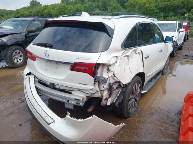 45465243 :رقم المزاد ، 5FRYD4H45GB053017 vin ، 2016 Acura Mdx Technology   Acurawatch Plus Packages/technology Package مزاد بيع