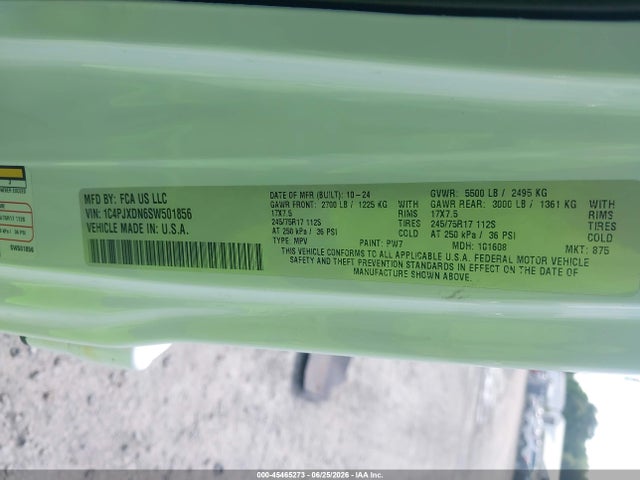 1C4PJXDN6SW501856 Jeep Wrangler 4-door Summit 4x4