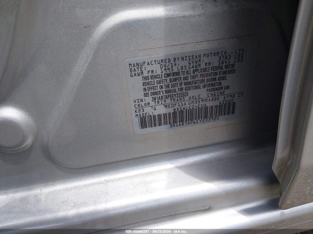 45465297 :رقم المزاد ، 3N1AB7AP6EY233920 vin ، 2014 Nissan Sentra S مزاد بيع
