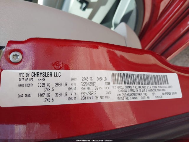 Aukcja sprzedaży 2009 Dodge Grand Caravan Sxt, vin: 2D8HN54X79R672814, numer aukcji: 45465589