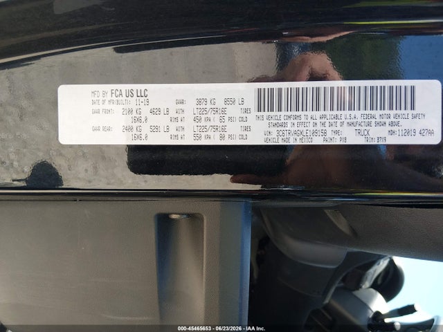 Aukcja sprzedaży 2020 Ram Promaster 1500 Low Roof 136 Wb, vin: 3C6TRVAGXLE109158, numer aukcji: 45465653