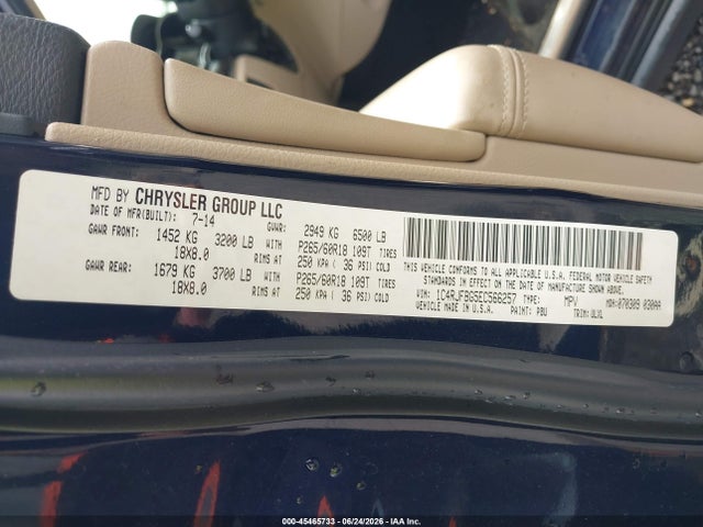 Jeep Grand Cherokee Limited 2014 1C4RJFBG5EC566257 Image 9